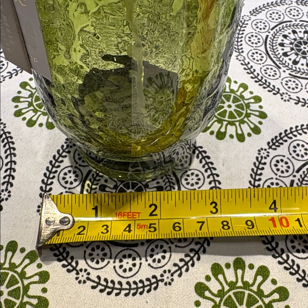 Green Textured Glass Soap/Lotion Dispenser NWT - Picture 6 of 6